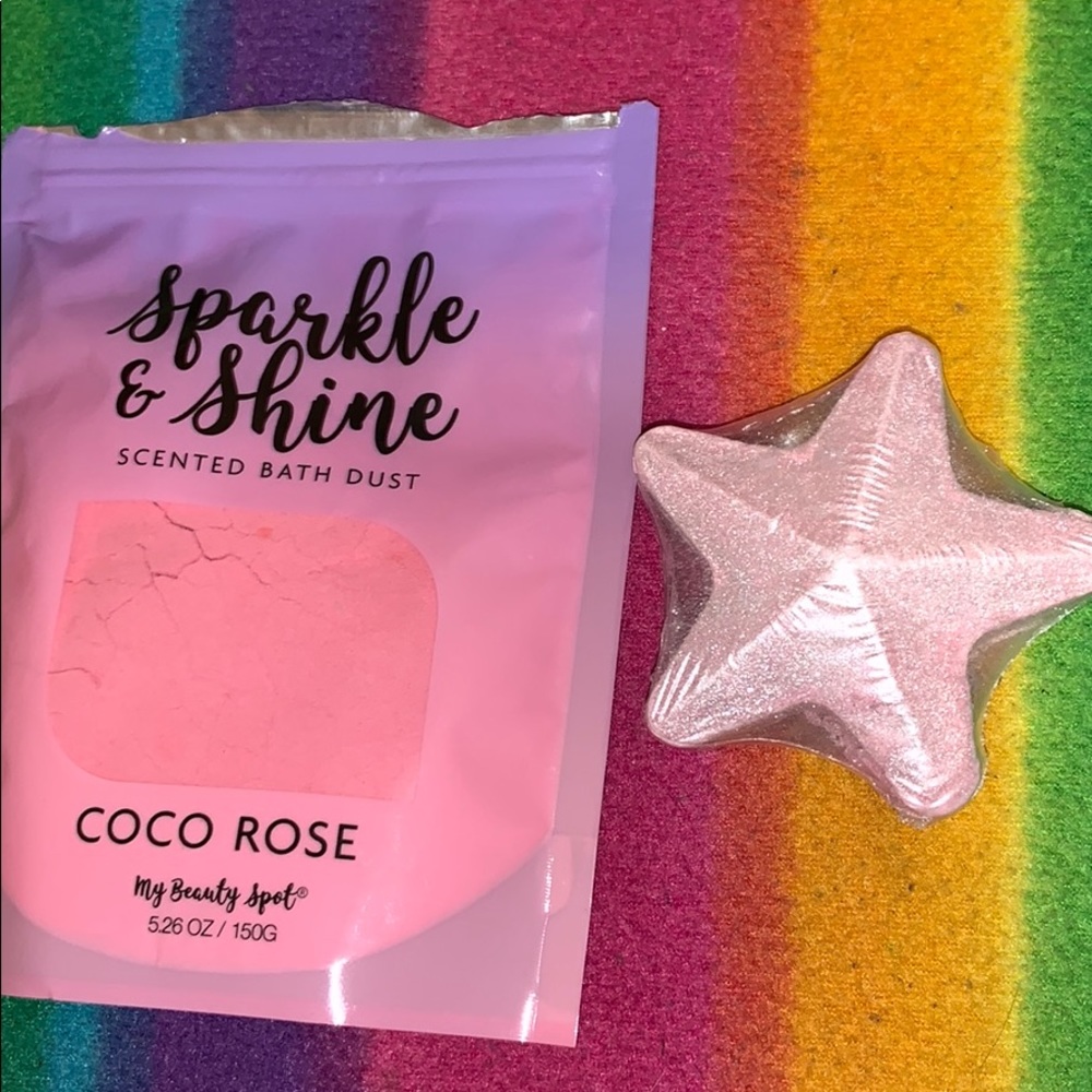 SPARKLY BATH BOMB AND BATH DUST